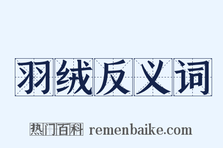 羽绒反义词是什么意思的图片